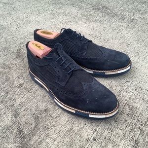 O.S. 1972 Blue Suede Brogues